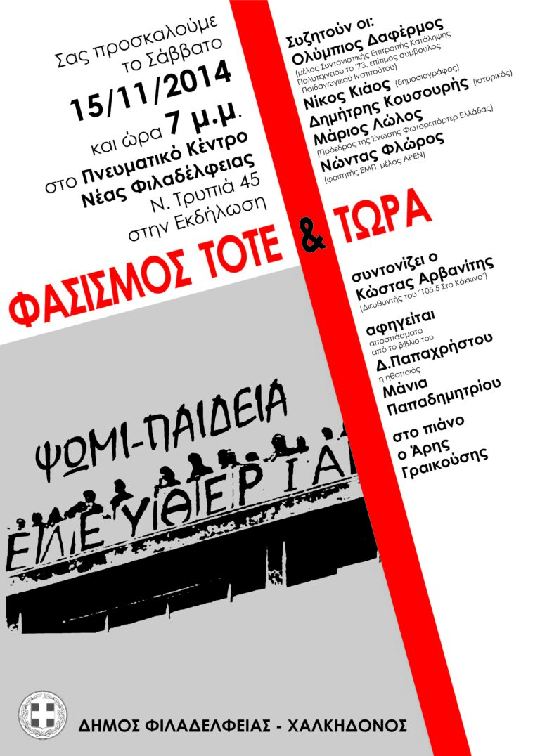 Δήμος Φ.Χ.: Φασισμός τότε & τώρα
