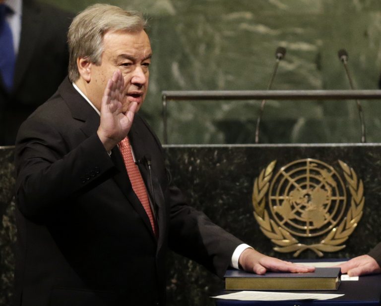 Ο Αντόνιο Γκουτέρες ορκίστηκε Γενικός Γραμματέας των Ηνωμένων Εθνών