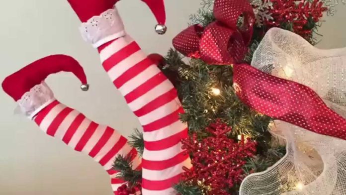 Πώς να φτιάξετε πόδια ξωτικού για το Χριστουγεννιάτικο δέντρο χωρίς ράψιμο