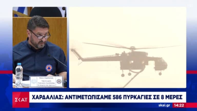 Χαρδαλιάς: Η παραίτηση μου είναι στο συρτάρι του Πρωθυπουργού- Τι έγινε με εναέρια μέσα