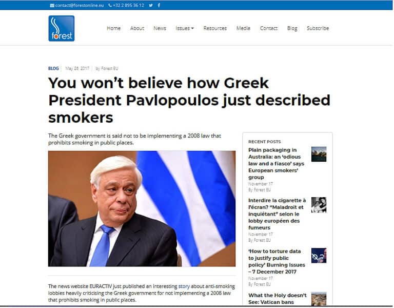 «Οι χρήστες όλων των προϊόντων νικοτίνης πρέπει να πολεμούν στον ίδιο στρατό» λέει ο εκπρόσωπος των Βρετανών καπνιστών