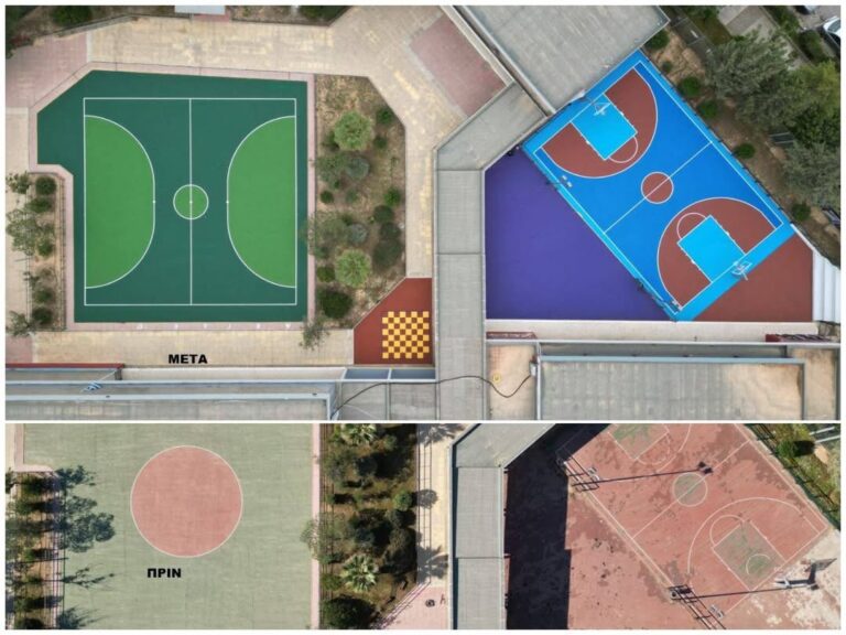 Ολική ανακατασκευή του προαύλιου του 1ου Δημοτικού Νέας Χαλκηδόνας